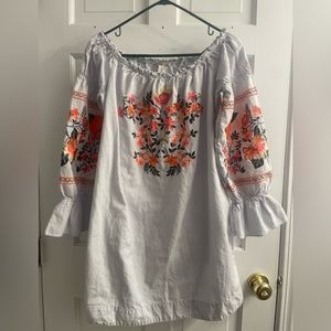 Free People floral embroidered dress